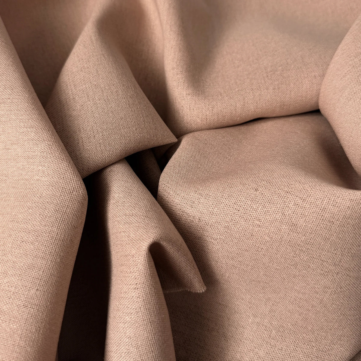 Linen Canopy Bed Curtains – Warm Taupe Viscose Linen Bed Drapes for Four Poster Bed