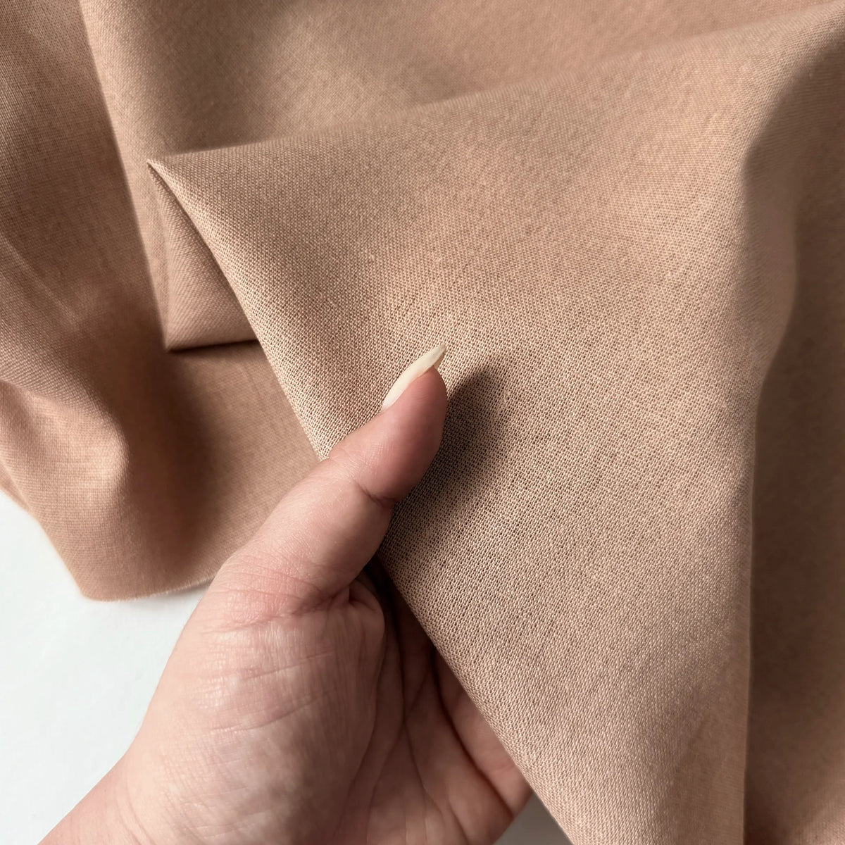 Linen Canopy Bed Curtains – Warm Taupe Viscose Linen Bed Drapes for Four Poster Bed