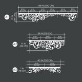 sizes of Openwork Curtain Lambrequin