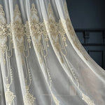 Decorative curtain with gold embroidery 