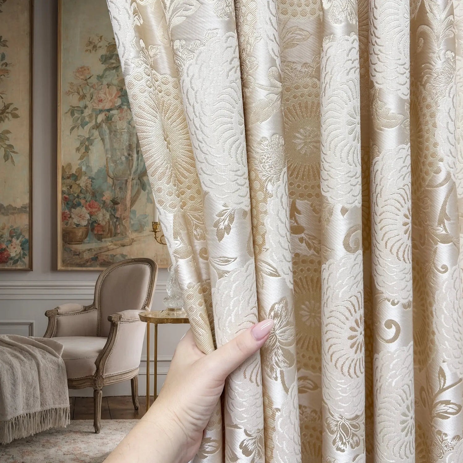 Jacquard Curtains for Living Room Vintage