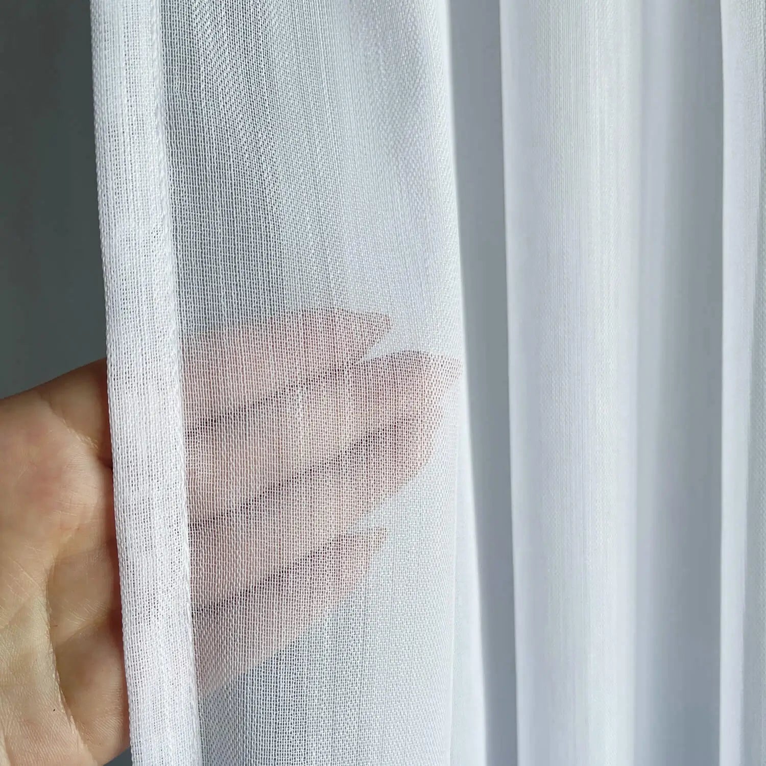 Tulle Curtains Semi Sheer Voile Curtains Custom Made, White 